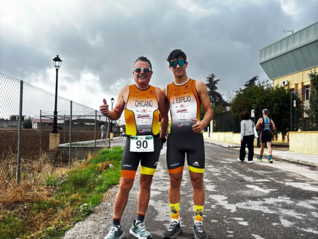 David Espejo y José Chicano podium en el duatlón de Marmolejo