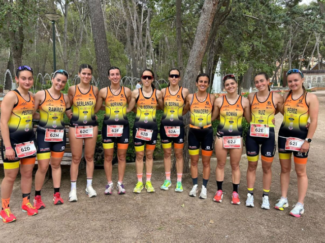 El equipo élite femenino de duatlón consigue en Albacete mantenerse en la máxima categoría tras una remontada impecable