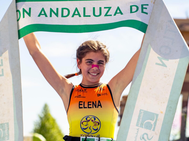 Elena Mesa se proclama campeona Andaluza alevín de duatlón en Jaén